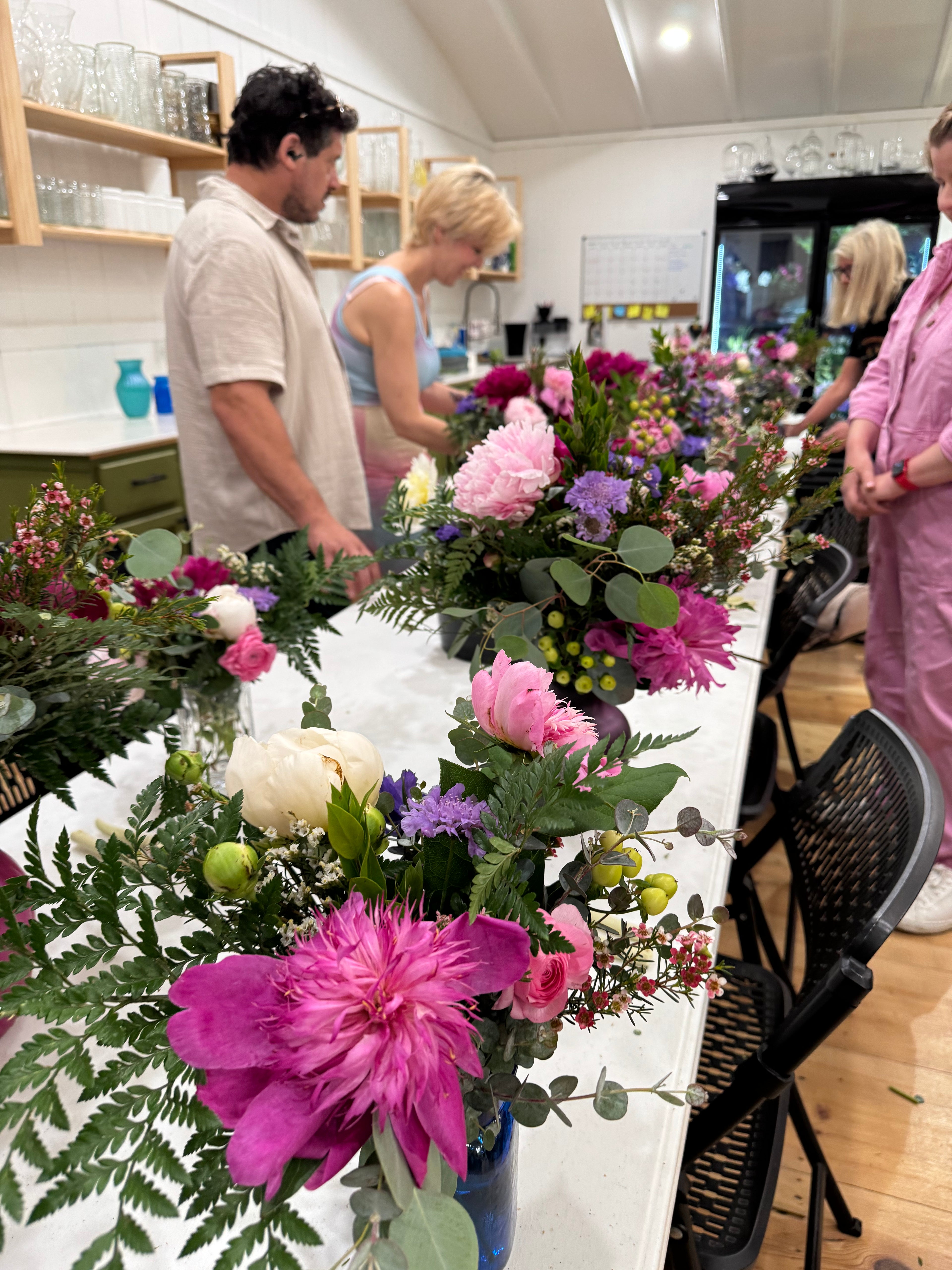 People Arranging Flowers